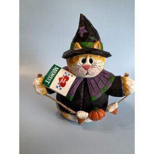Halloween Cat Witch Figurine By Eddie Walker for Midwest of Canon Falls